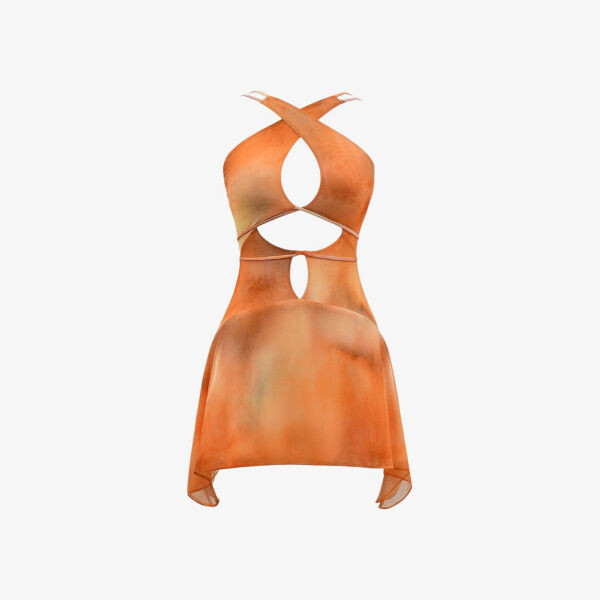 Платье-Мини с вырезом омбре, облегающее, из эластичной сетки Mistress Rocks, оранжевый
Платье-Мини с вырезом омбре, облегающее, из эластичной сетки Mistress Rocks, оранжевый