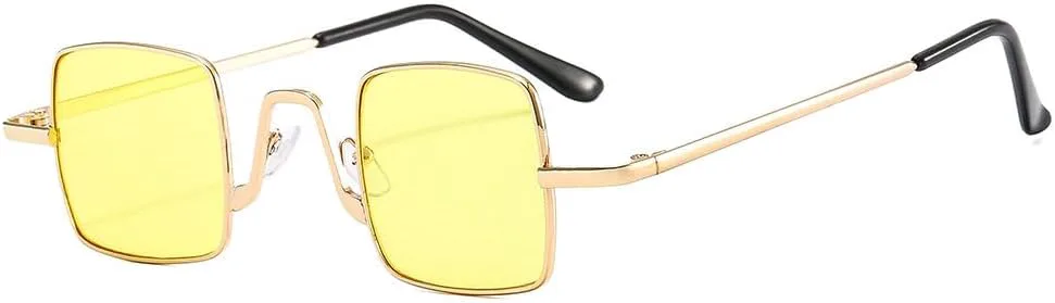 Винтажные квадратные солнцезащитные очки для женщин и мужчин, ретро-очки с зеркальными линзами, женская металлическая оправа, модные, конфетного цвета MTZJH, Yellow
Винтажные квадратные солнцезащитные очки для женщин и мужчин, ретро-очки с зеркальными линзами, женская металлическая оправа, модные, конфетного цвета MTZJH, Yellow