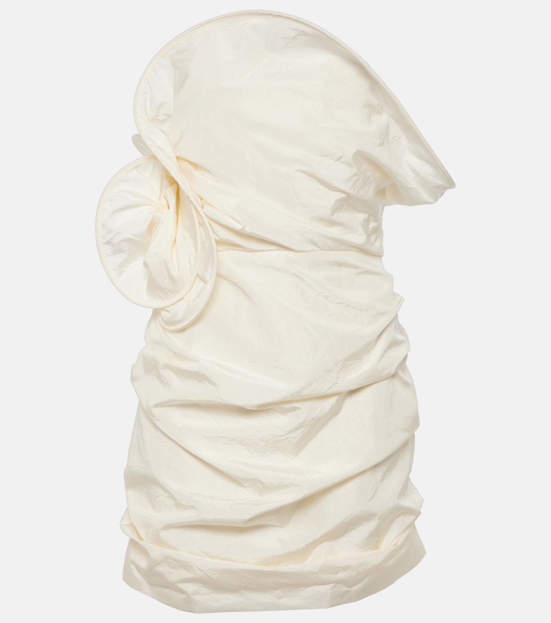 Мини-платье из шелковой тафты с рюшами Magda Butrym, кремовый
Мини-платье из шелковой тафты с рюшами Magda Butrym, кремовый