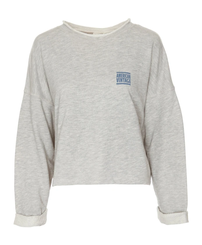 Толстовка с логотипом и подвернутым краем American Vintage, серый
Толстовка с логотипом и подвернутым краем American Vintage, серый