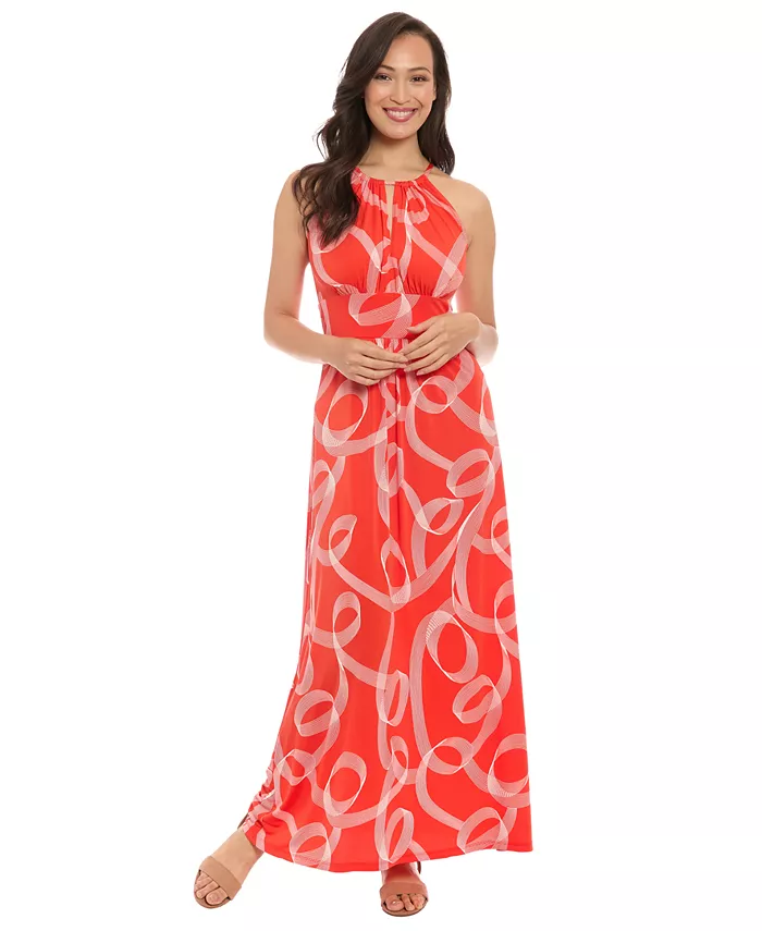 Женское макси-платье с принтом на бретелях из джерси London Times, черный
Женское макси-платье с принтом на бретелях из джерси London Times, черный