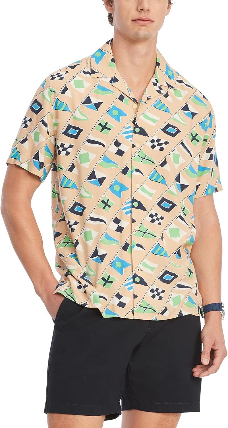 Мужская рубашка Tommy Hilfiger с коротким рукавом и воротником-стойкой, классический крой, Gentle Gold
Мужская рубашка Tommy Hilfiger с коротким рукавом и воротником-стойкой, классический крой, Gentle Gold