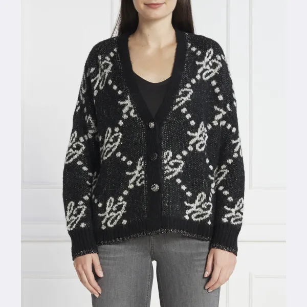 Кардиган классического кроя с добавлением шерсти Liu Jo, черный
Кардиган классического кроя с добавлением шерсти Liu Jo, черный