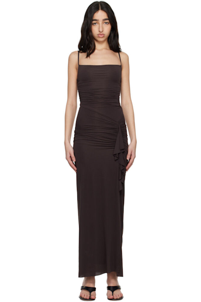 Коричневое платье макси с оборками Nara BEC + BRIDGE
Коричневое платье макси с оборками Nara BEC + BRIDGE