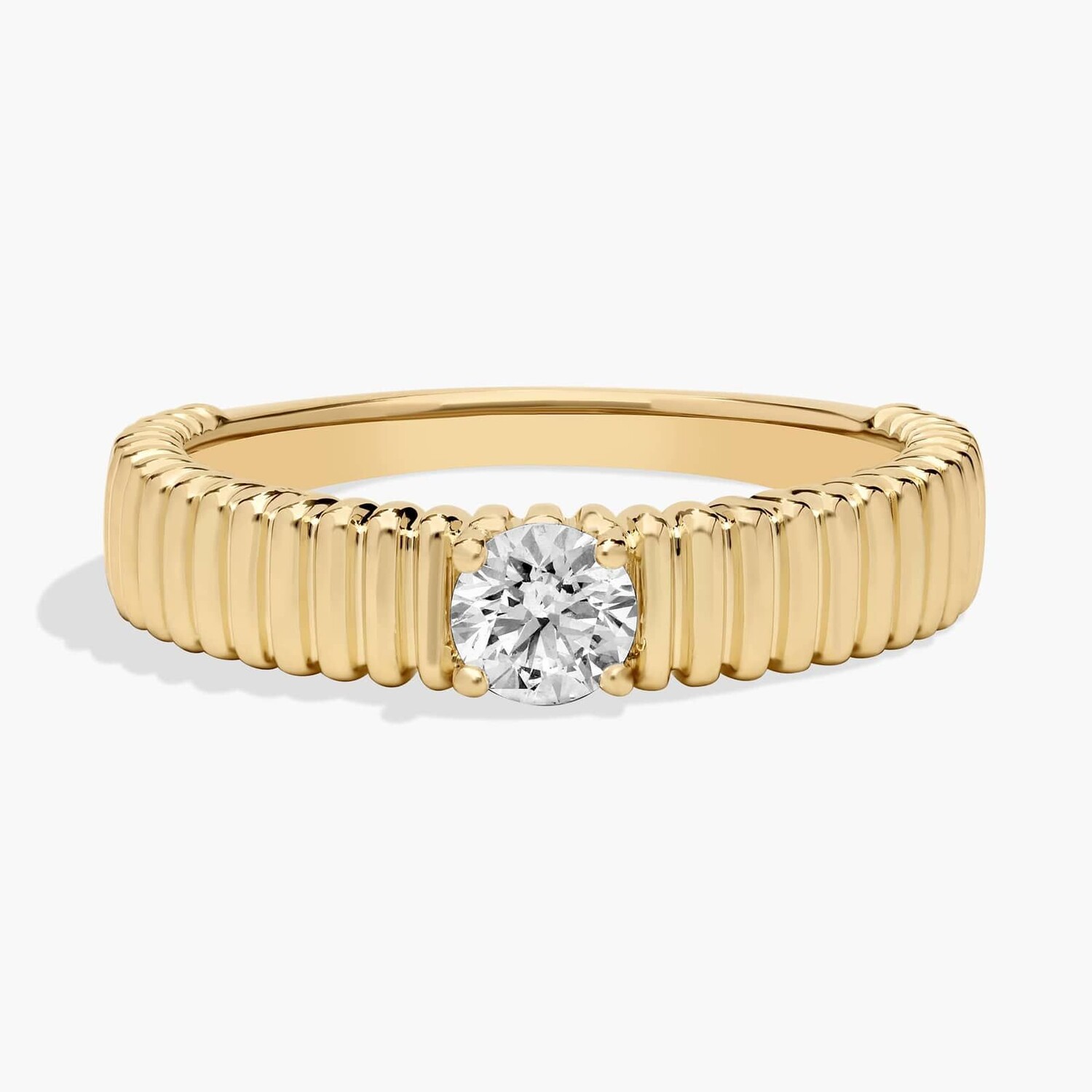 Плиссированное кольцо с солитером из желтого золота 14 карат (1/3 карата) Blue Nile
Плиссированное кольцо с солитером из желтого золота 14 карат (1/3 карата) Blue Nile