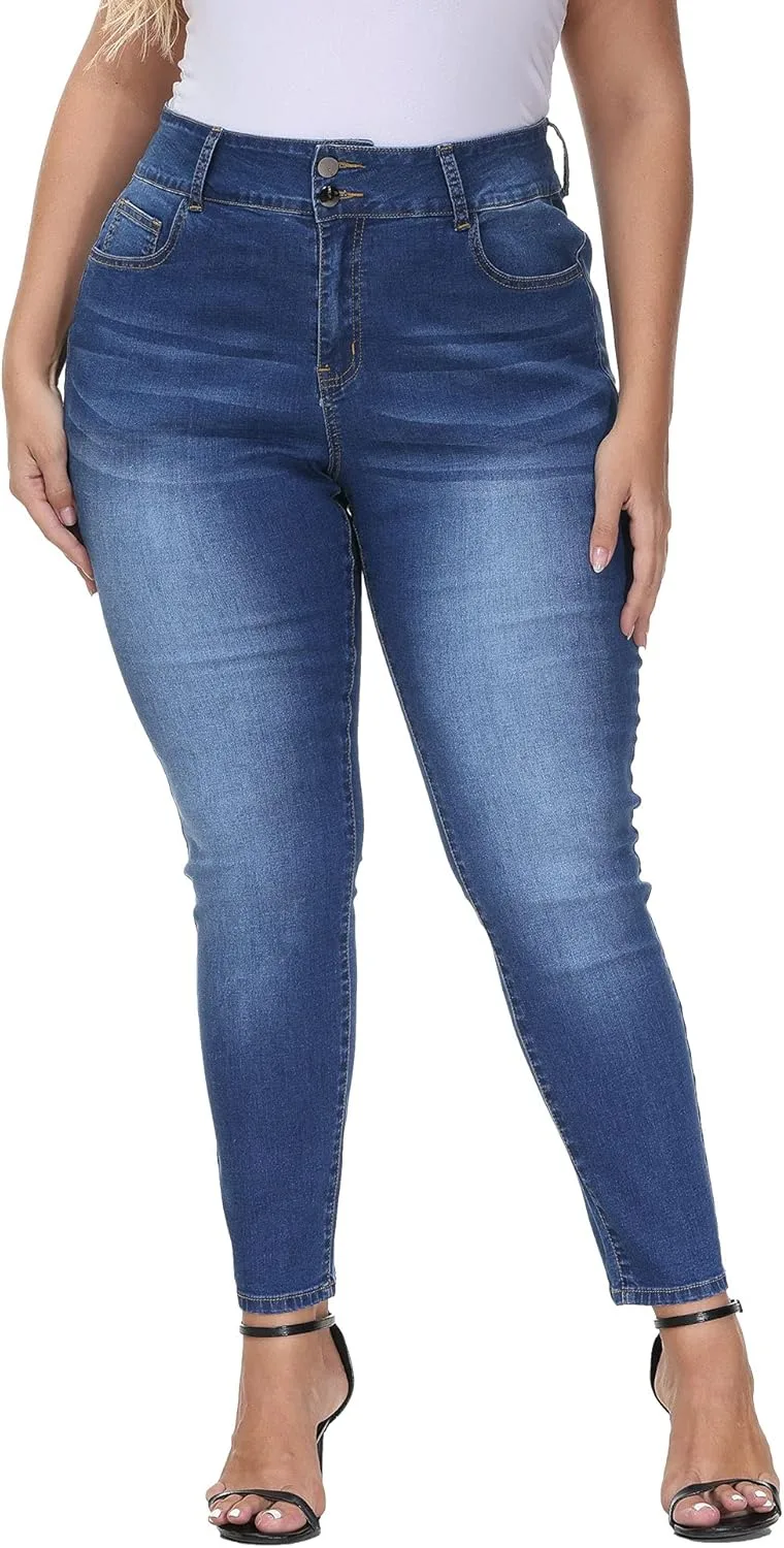 Женские джинсы Plus Size Skinny с высокой посадкой и эластичной тканью Gocolloa
Женские джинсы Plus Size Skinny с высокой посадкой и эластичной тканью Gocolloa