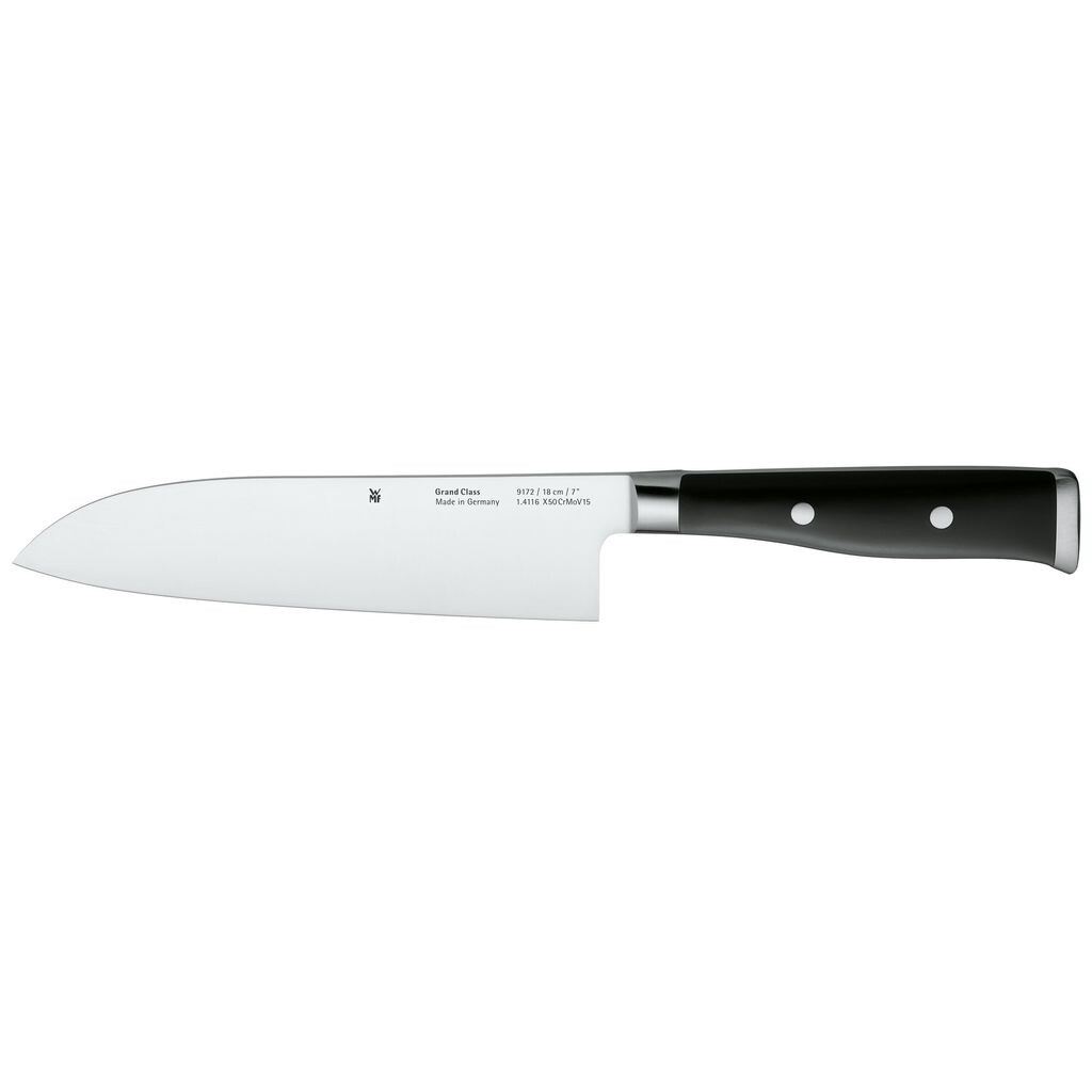 Нож WMF Grand Class Santoku 33 см, Производство Германия, кованый нож, Performance Cut, лезвие из специальной стали, лезвие 18 см
Нож WMF Grand Class Santoku 33 см, Производство Германия, кованый нож, Performance Cut, лезвие из специальной стали, лезвие 18 см