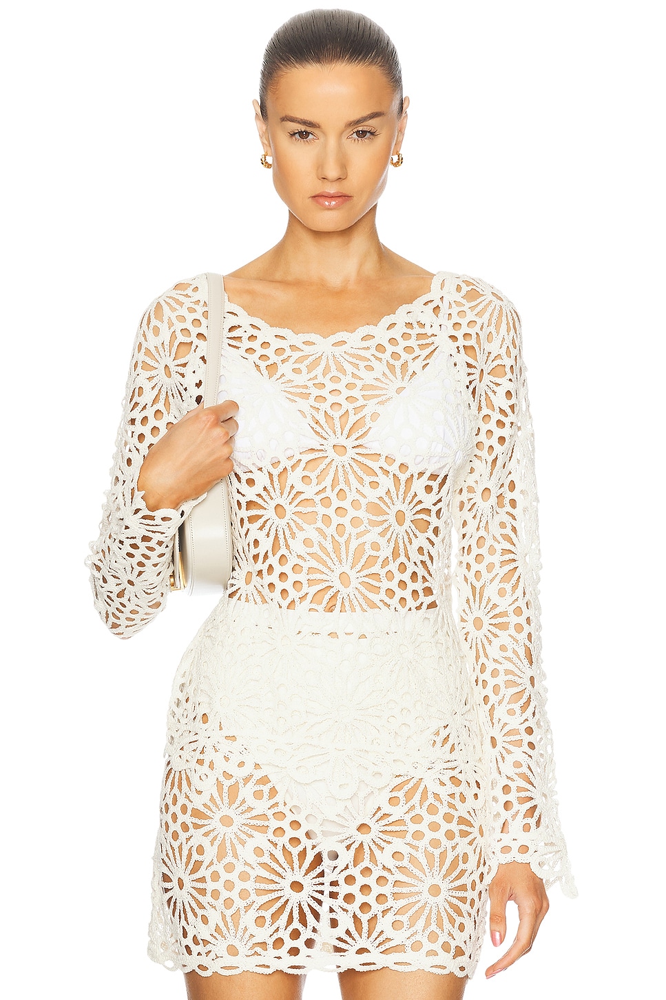 Топ с рукавом реглан и открытыми плечами Norma Kamali, Cream
Топ с рукавом реглан и открытыми плечами Norma Kamali, Cream