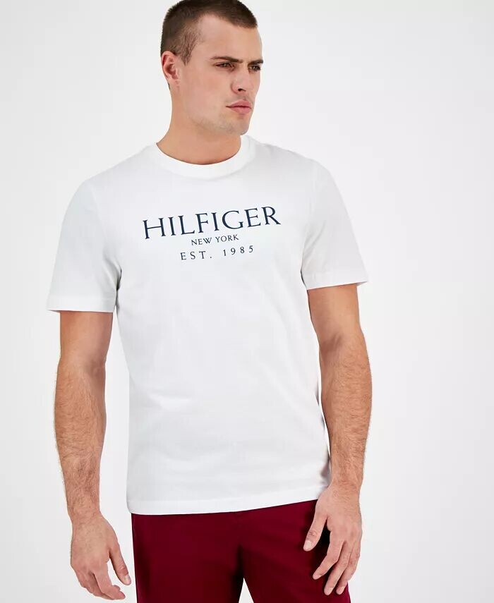 Мужская футболка с коротким рукавом и круглым вырезом с логотипом Tommy Hilfiger, белый
Мужская футболка с коротким рукавом и круглым вырезом с логотипом Tommy Hilfiger, белый