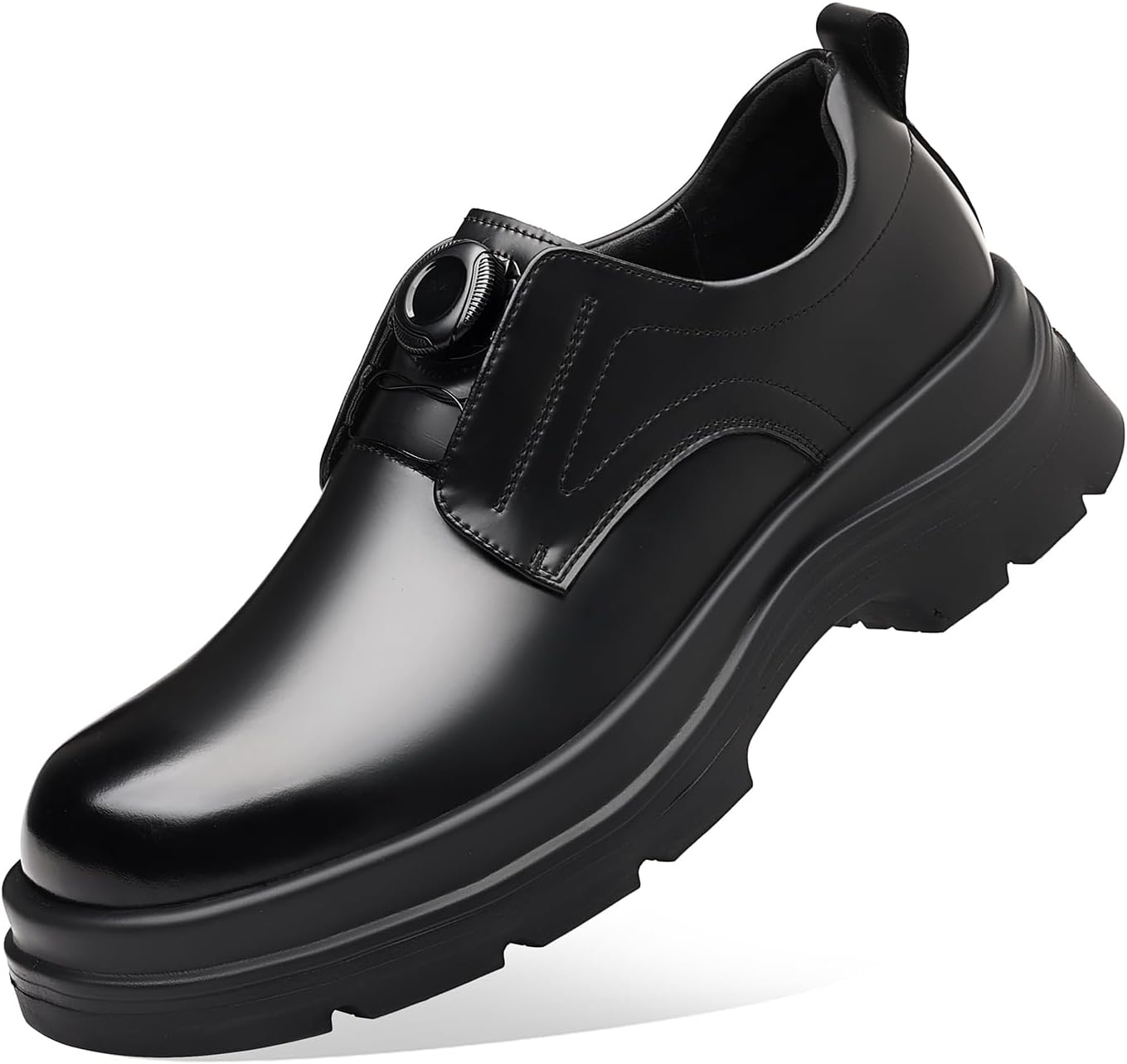 Мужские кожаные туфли Дерби с толстой подошвой, большими носками, лакированной кожей и вращающейся пряжкой, повседневные кожаные туфли Tgrnfhkpyy, черный
Мужские кожаные туфли Дерби с толстой подошвой, большими носками, лакированной кожей и вращающейся пряжкой, повседневные кожаные туфли Tgrnfhkpyy, черный