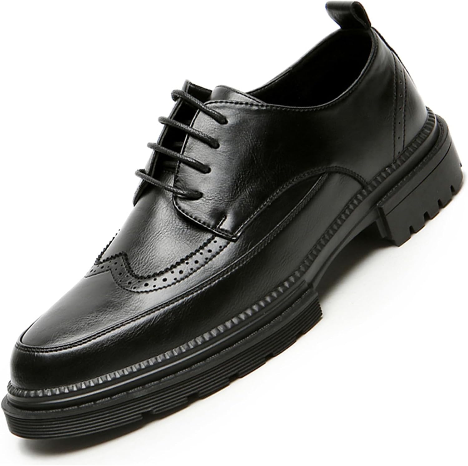 Мужские модные броги с крылышками, классические деловые туфли на шнуровке из перфорированной кожи Оксфорд Gezykao, черный
Мужские модные броги с крылышками, классические деловые туфли на шнуровке из перфорированной кожи Оксфорд Gezykao, черный