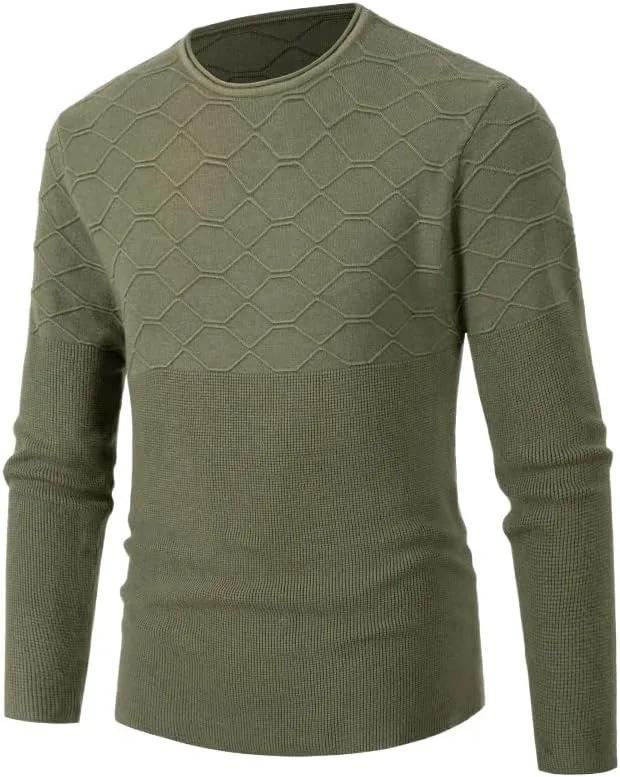 Мужской свитер с круглым вырезом, Slim Fit, теплый
Мужской свитер с круглым вырезом, Slim Fit, теплый