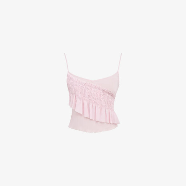 Топ из жоржета с гофрированной отделкой и сборками Mistress Rocks, розовый
Топ из жоржета с гофрированной отделкой и сборками Mistress Rocks, розовый