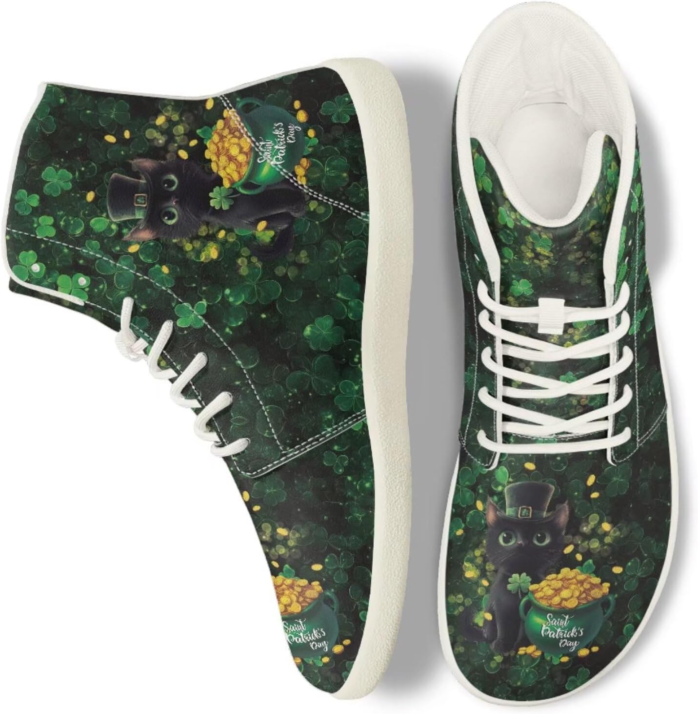 Кроссовки Belidome High Top для женщин и мужчин, повседневные с плоской подошвой, на шнуровке, противоскользящие, черный/зеленый
Кроссовки Belidome High Top для женщин и мужчин, повседневные с плоской подошвой, на шнуровке, противоскользящие, черный/зеленый