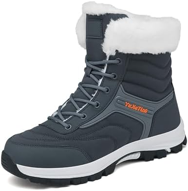 Мужские водонепроницаемые ботинки на шнуровке и без застежки, теплые с полной меховой подкладкой, противоскользящие, с плоской подошвой, походные ботинки до щиколотки для зимних прогулок, альпинизма и работы Faglkak, серый
Мужские водонепроницаемые ботинки на шнуровке и без застежки, теплые с полной меховой подкладкой, противоскользящие, с плоской подошвой, походные ботинки до щиколотки для зимних прогулок, альпинизма и работы Faglkak, серый