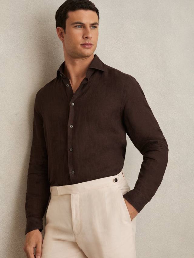 Рубашка Ruban Linen Regular Fit Reiss, Dark Brown
Рубашка Ruban Linen Regular Fit Reiss, Dark Brown