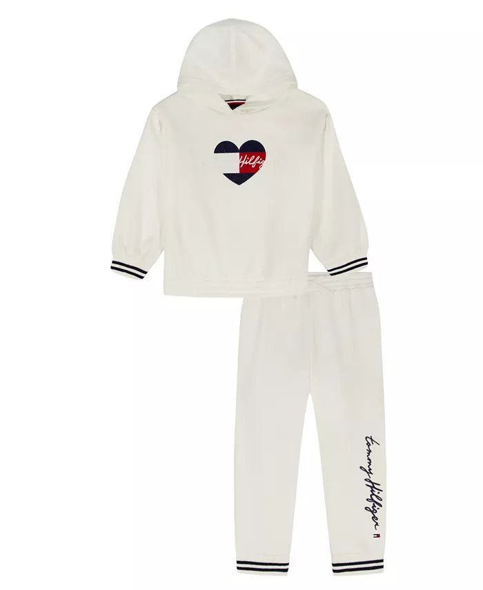 Детский комплект для девочек 4-6X: оверсайз худи и джоггеры с принтом Tommy Hilfiger, белый
Детский комплект для девочек 4-6X: оверсайз худи и джоггеры с принтом Tommy Hilfiger, белый
