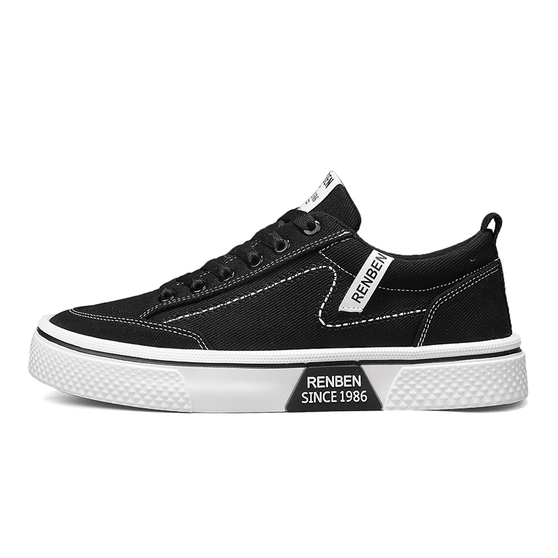 RENBEN Нескользящие, дышащие, легкие низкие парусиновые туфли, мужские, черные
RENBEN Нескользящие, дышащие, легкие низкие парусиновые туфли, мужские, черные