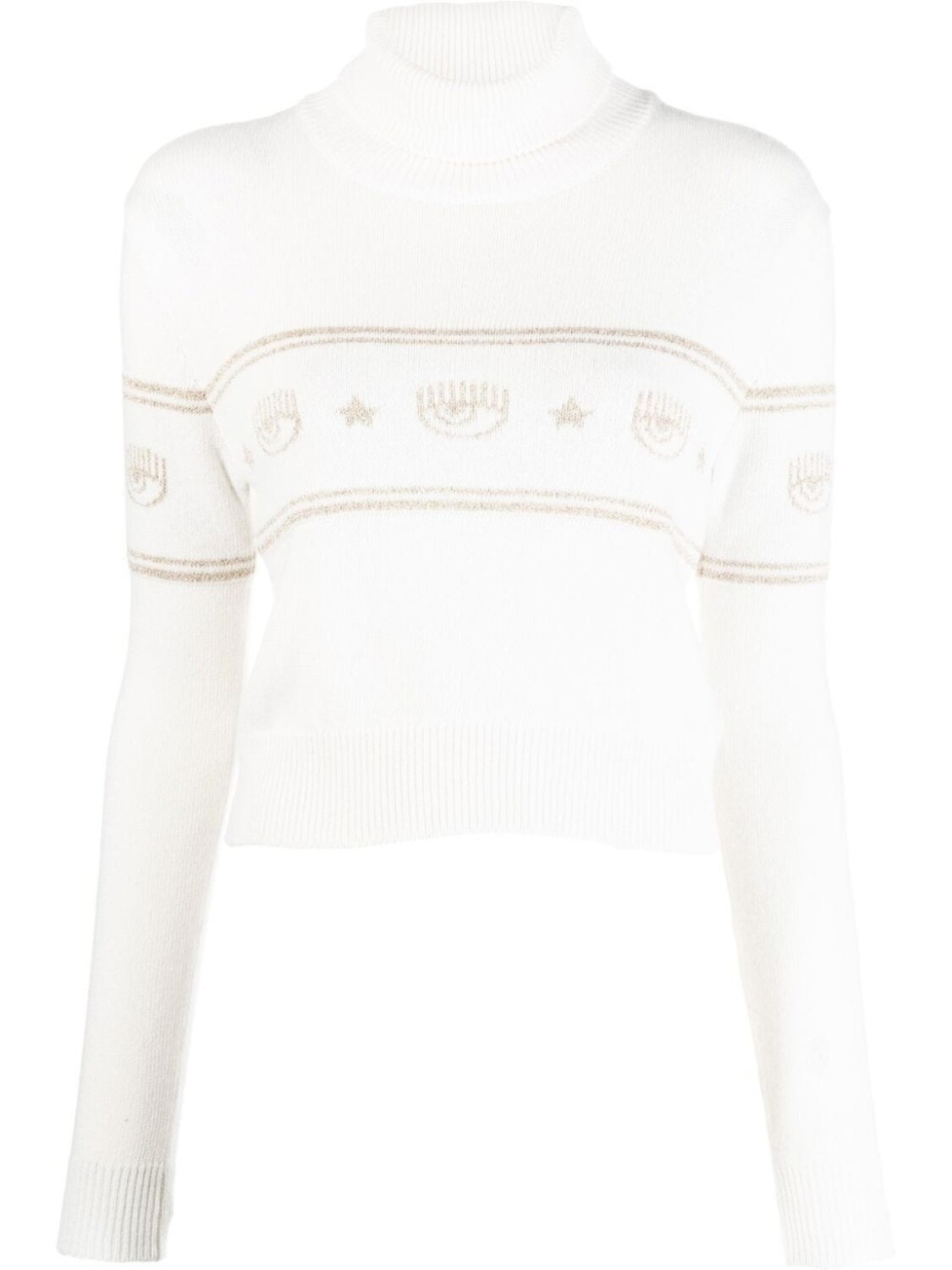 Chiara Ferragni джемпер вязки интарсия с графичным принтом, нейтральный цвет
Chiara Ferragni джемпер вязки интарсия с графичным принтом, нейтральный цвет