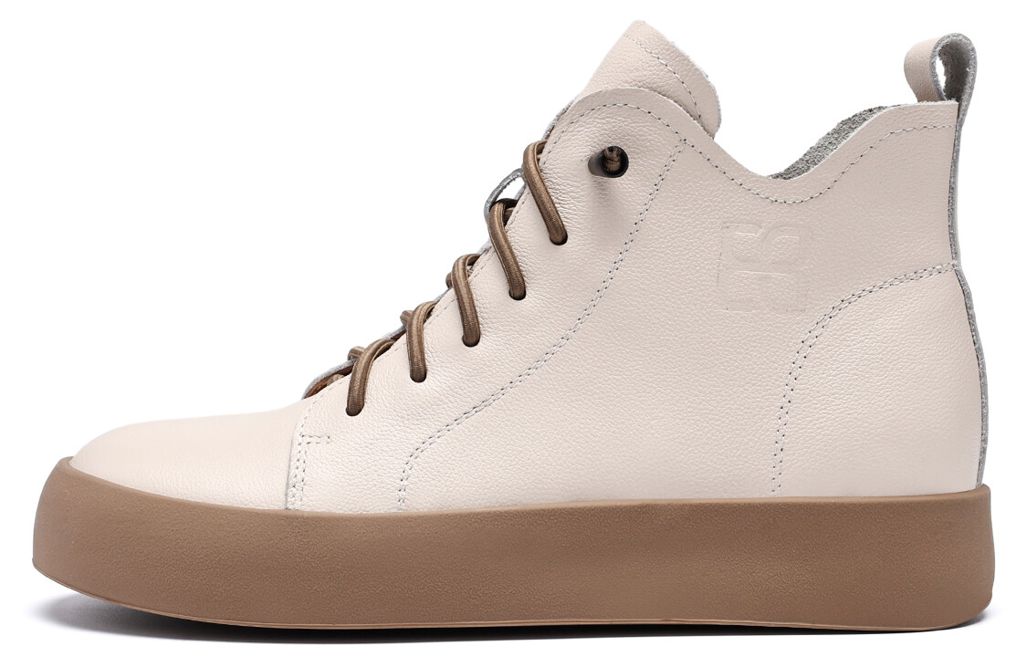 Кеды, скейтборд обувь женская высокая с белым верхом Eblan, кремовый
Кеды, скейтборд обувь женская высокая с белым верхом Eblan, кремовый