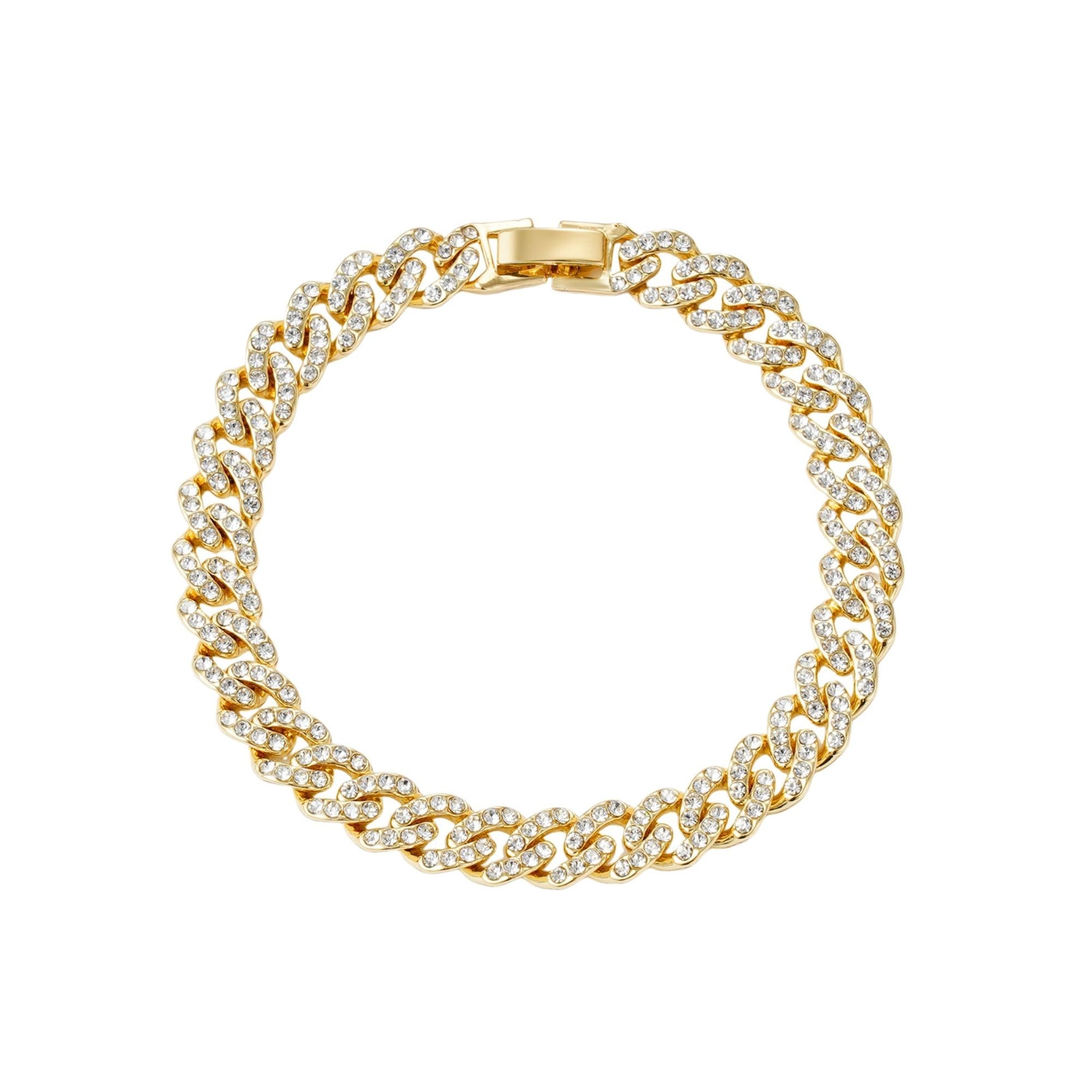 Позолоченный браслет-цепочка с кристаллами 8 мм Adornia, золотой
Позолоченный браслет-цепочка с кристаллами 8 мм Adornia, золотой