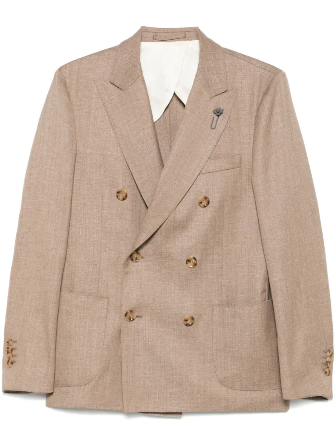 Блейзер с брошью Lardini, коричневый
Блейзер с брошью Lardini, коричневый