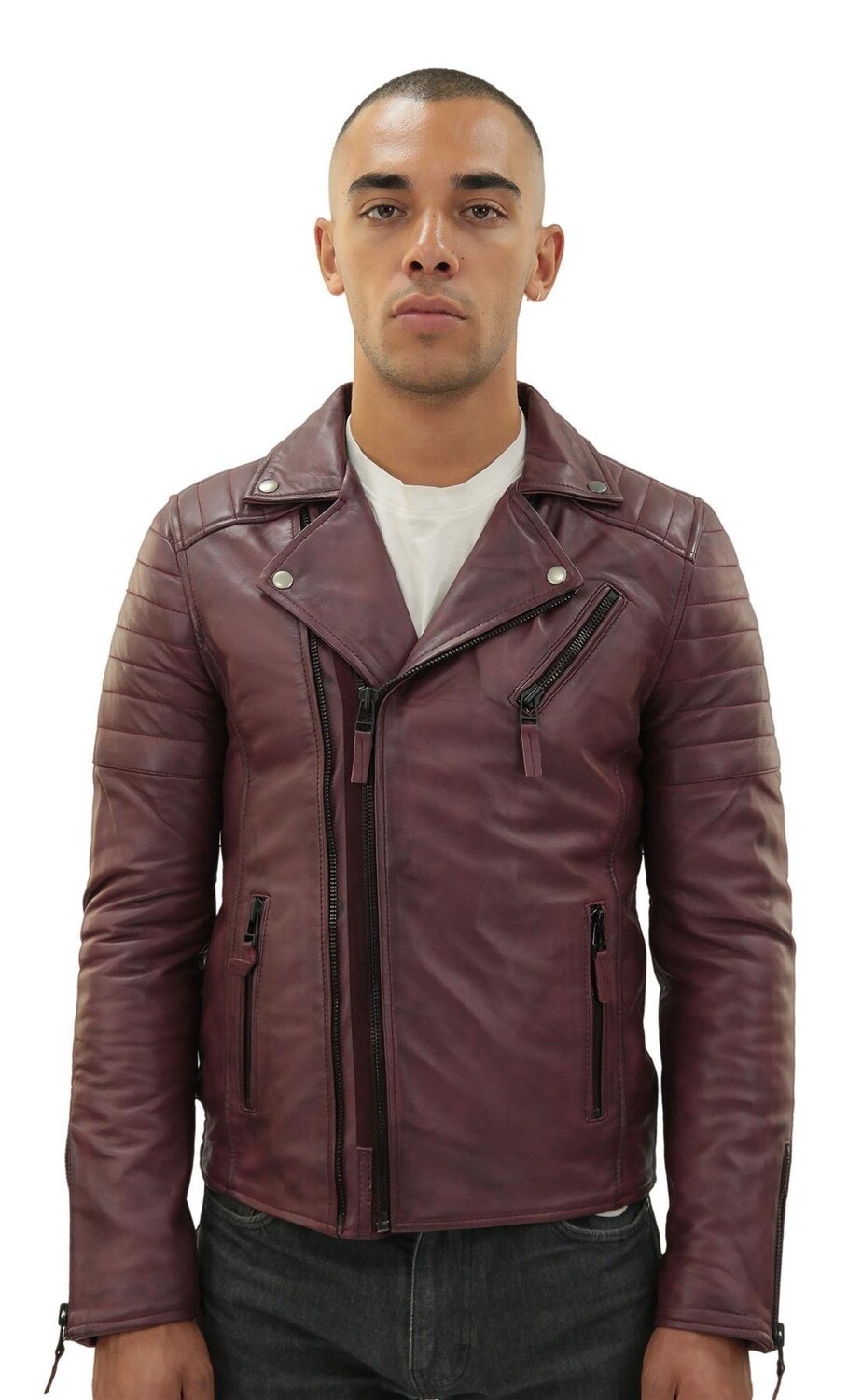 Кожаная байкерская куртка Brando с двойной перекрестной молнией-Casablanca Infinity Leather, красный
Кожаная байкерская куртка Brando с двойной перекрестной молнией-Casablanca Infinity Leather, красный