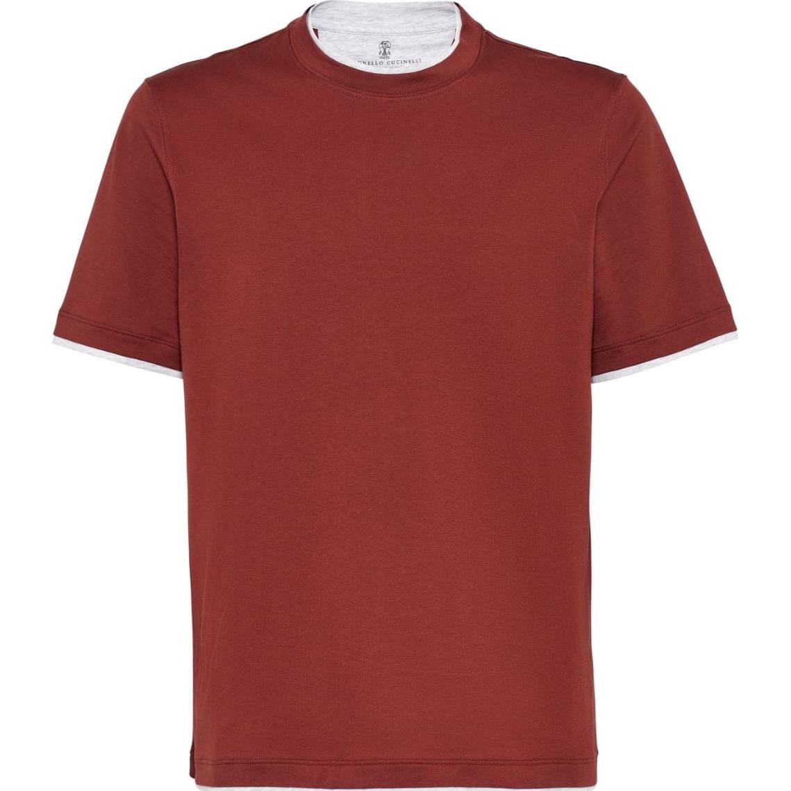 Футболка-крутка с эффектом многослойности Brunello Cucinelli, красный
Футболка-крутка с эффектом многослойности Brunello Cucinelli, красный
