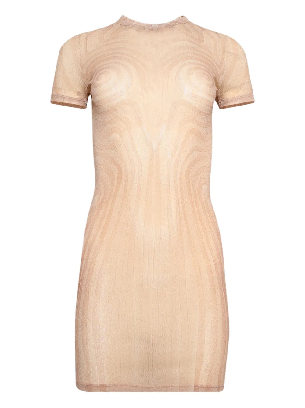 Сетчатое платье мини с принтом Jean Paul Gaultier, нейтральный
Сетчатое платье мини с принтом Jean Paul Gaultier, нейтральный