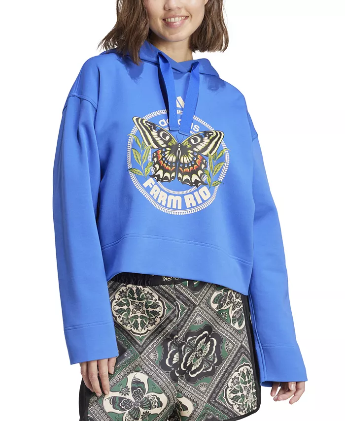 Женская толстовка с капюшоном Farm Rio Graphic adidas, синий
Женская толстовка с капюшоном Farm Rio Graphic adidas, синий