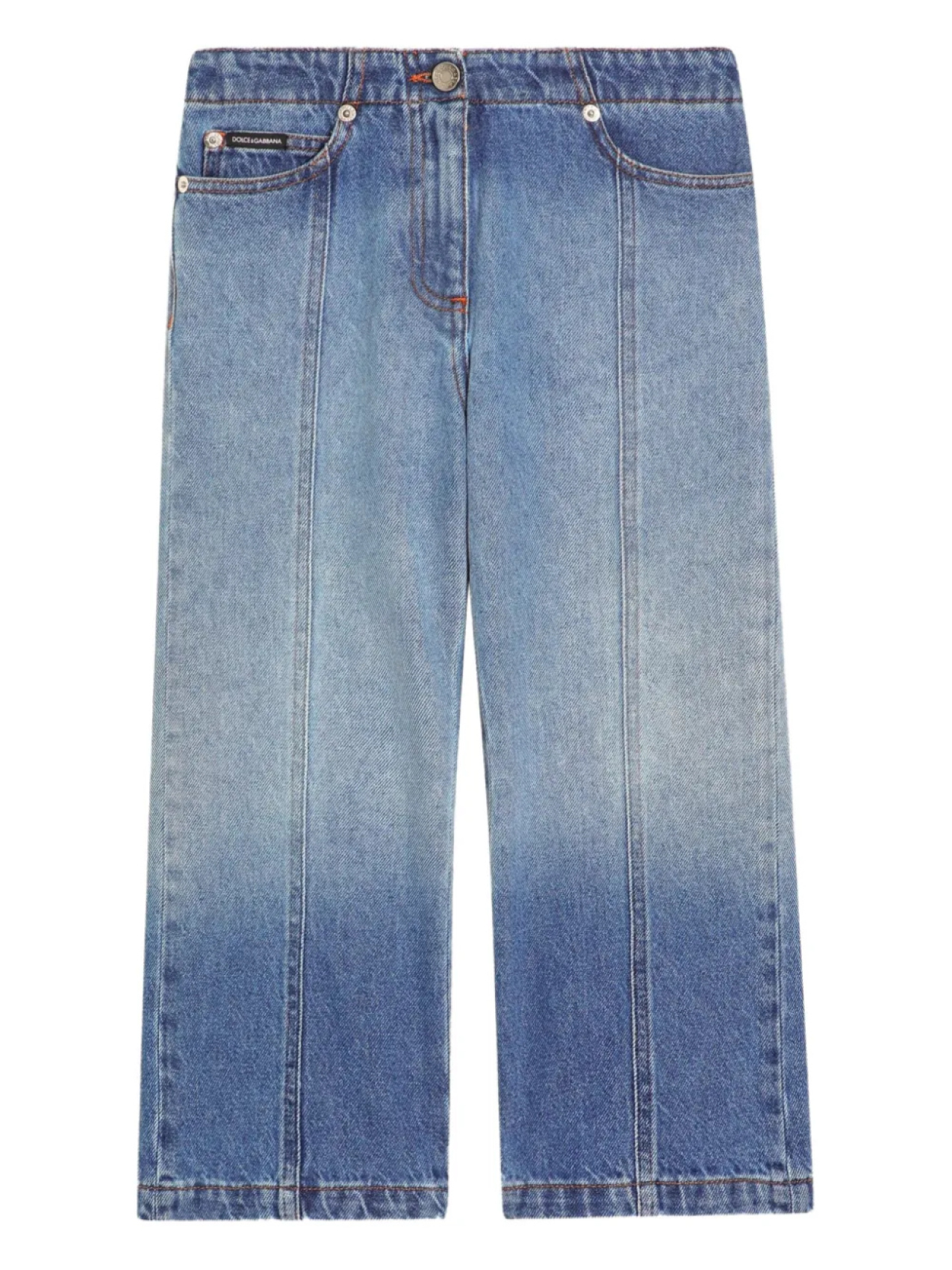 Dolce & Gabbana Kids джинсы с подворотами, синий
Dolce & Gabbana Kids джинсы с подворотами, синий