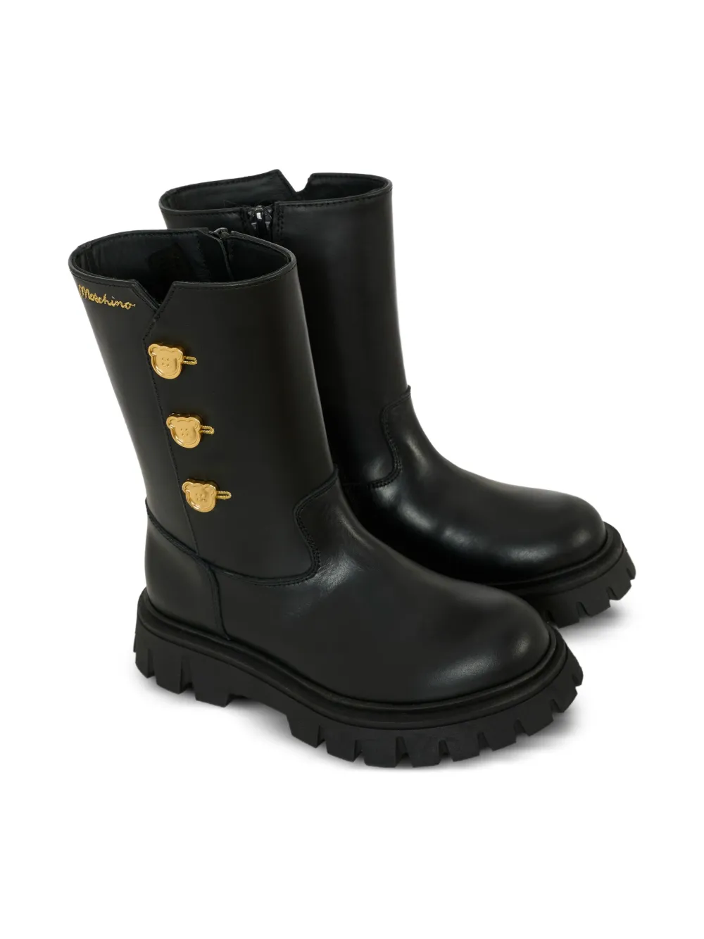 Ботинки на массивной подошве Moschino Kids, черный
Ботинки на массивной подошве Moschino Kids, черный