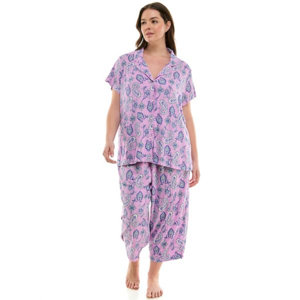 Комплект пижамного топа и пижамных штанов Wonderluxe больших размеров Croft & Barrow, цвет cece paisley
Комплект пижамного топа и пижамных штанов Wonderluxe больших размеров Croft & Barrow, цвет cece paisley