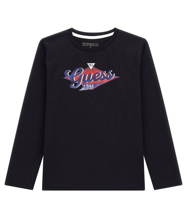 Лонгслив детский Guess с надписью, черный
Лонгслив детский Guess с надписью, черный