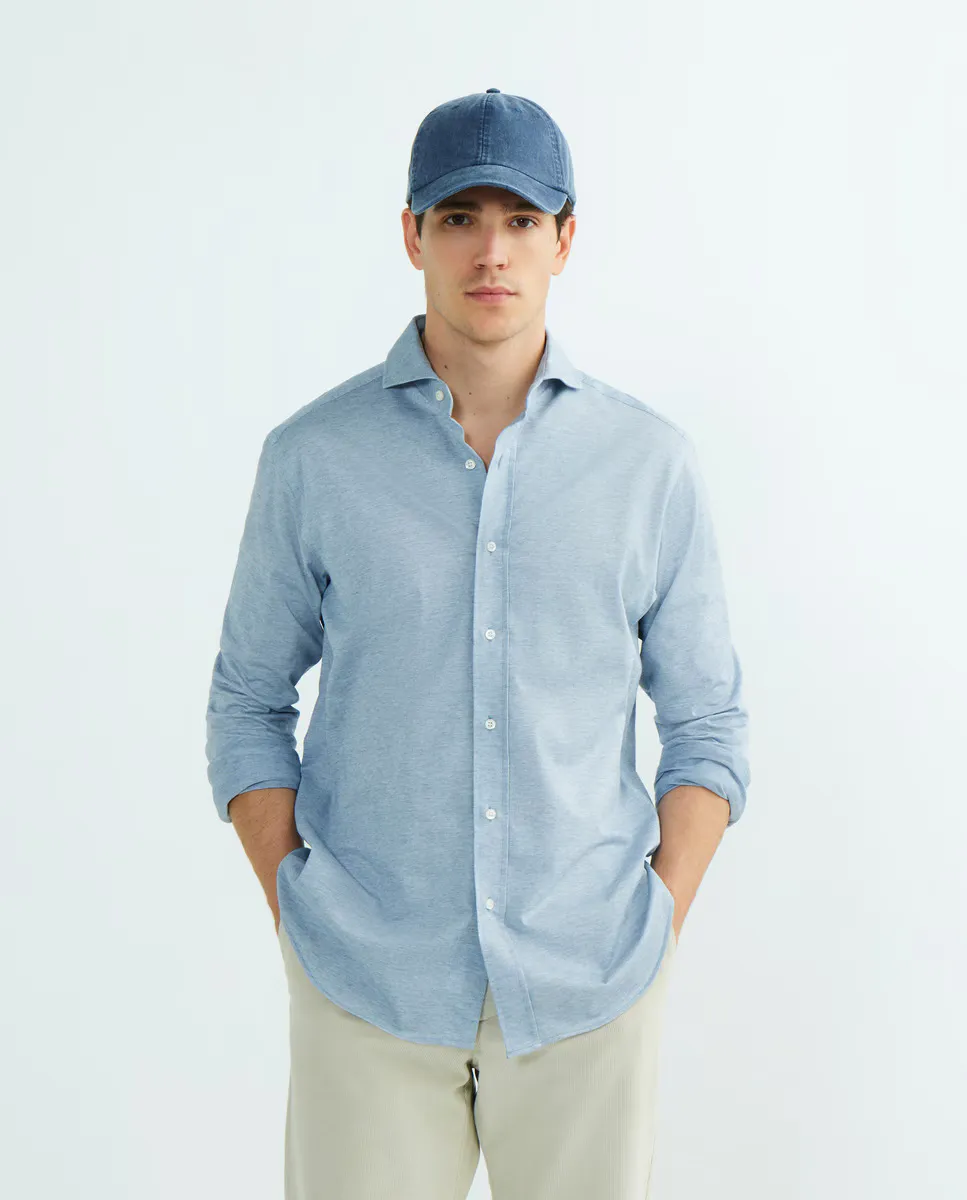 Мужская повседневная трикотажная рубашка с длинными рукавами Mirto, синий
Мужская повседневная трикотажная рубашка с длинными рукавами Mirto, синий