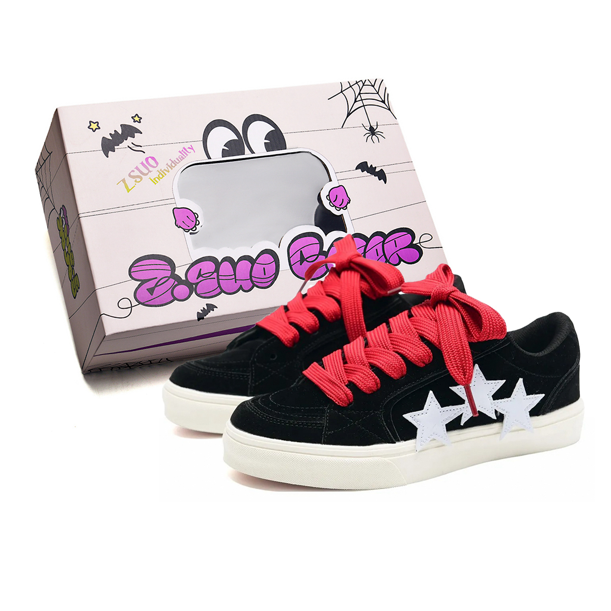 Z.SUO Износостойкие сбалансированные легкие дышащие лоу-топ скейтборд кроссовки унисекс Black Star (красная застежка), цвет Black Star (Red Strap)
Z.SUO Износостойкие сбалансированные легкие дышащие лоу-топ скейтборд кроссовки унисекс Black Star (красная застежка), цвет Black Star (Red Strap)