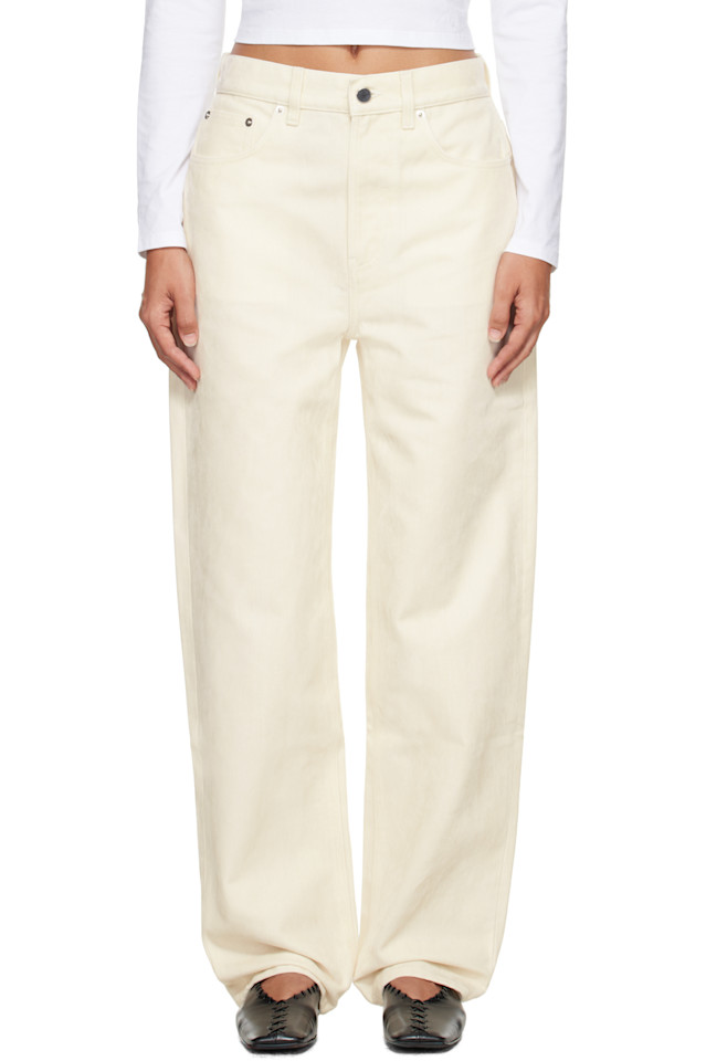 Loulou De Saison Джинсы Off-White Asmar из бархата
Loulou De Saison Джинсы Off-White Asmar из бархата