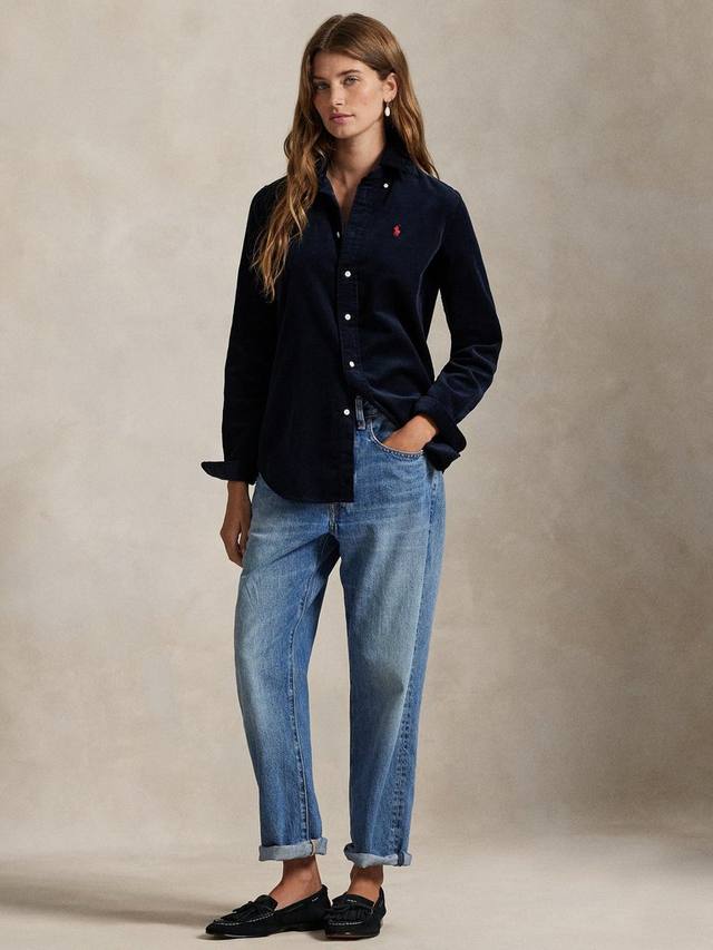 Хлопковая рубашка поло Slim Fit из стрейч-вельвета Ralph Lauren, Navy
Хлопковая рубашка поло Slim Fit из стрейч-вельвета Ralph Lauren, Navy