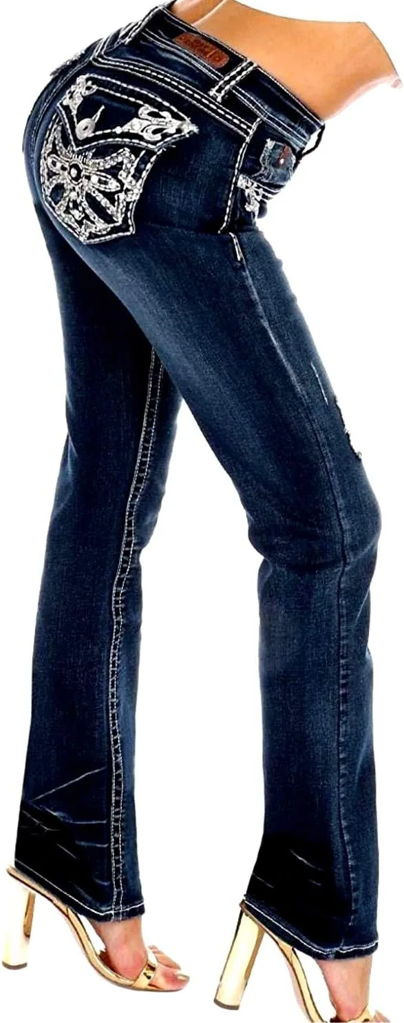 Женские рваные джинсы Bootcut Mid Rise с эффектом винтаж и стразами на карманах S96-PB SEXY COUTURE
Женские рваные джинсы Bootcut Mid Rise с эффектом винтаж и стразами на карманах S96-PB SEXY COUTURE