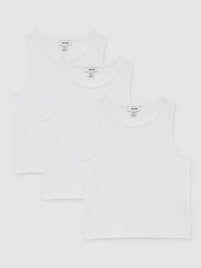 Детские майки Jaden из хлопка с риббеном и эластаном Reiss, Pack of 3, White
Детские майки Jaden из хлопка с риббеном и эластаном Reiss, Pack of 3, White