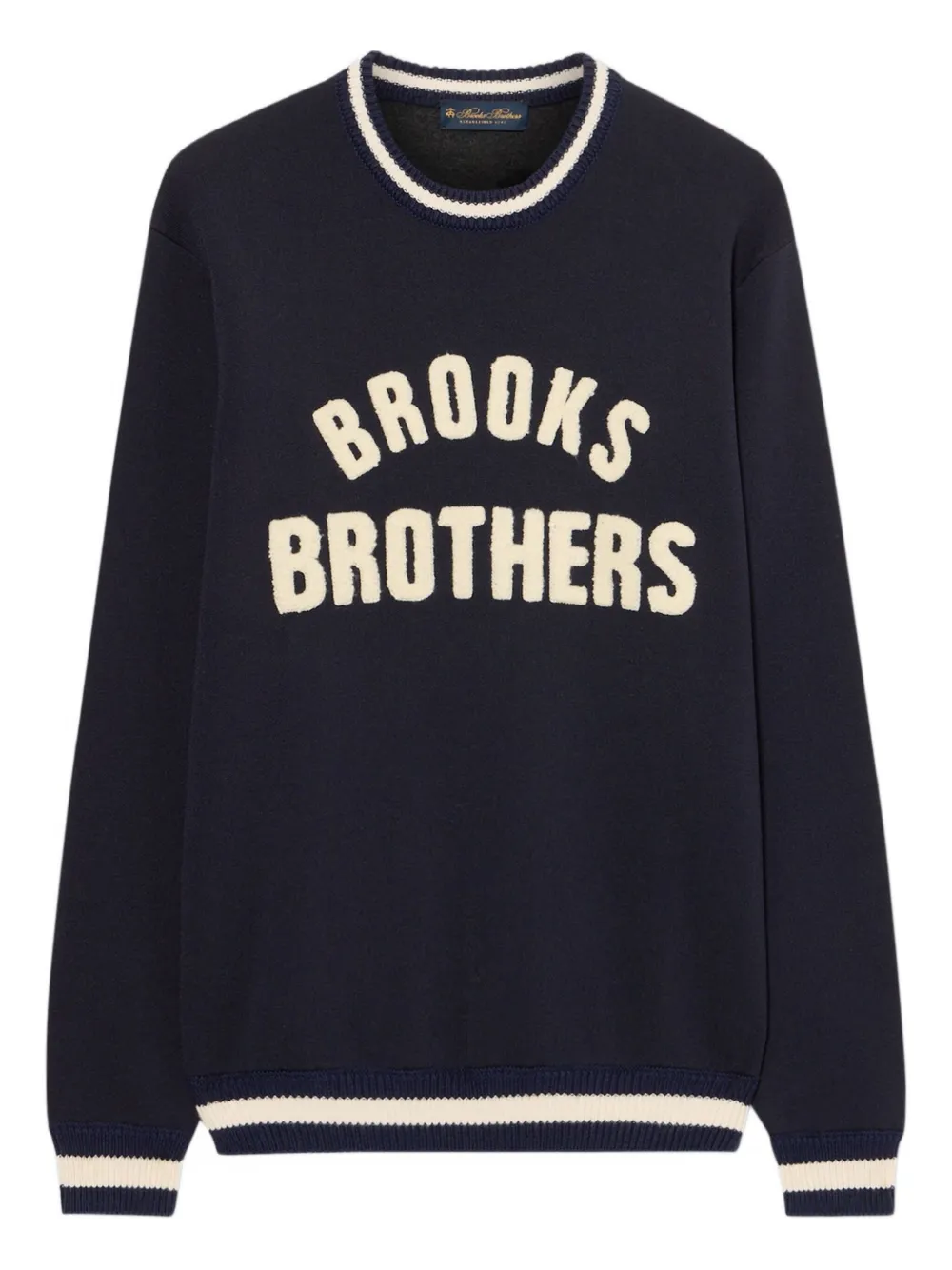 Свитшот с вышитым логотипом и ребристыми отделками Brooks Brothers, черный
Свитшот с вышитым логотипом и ребристыми отделками Brooks Brothers, черный