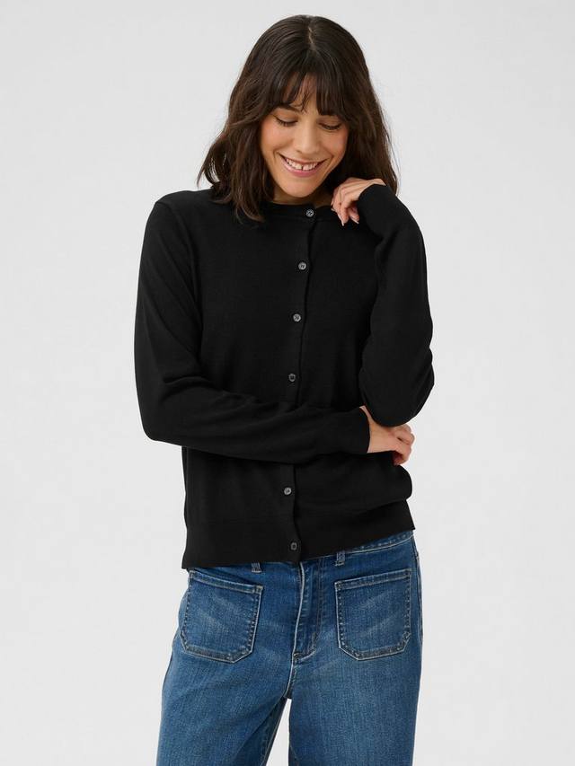 Кардиган lizza с круглым вырезом KAFFE, черный
Кардиган lizza с круглым вырезом KAFFE, черный