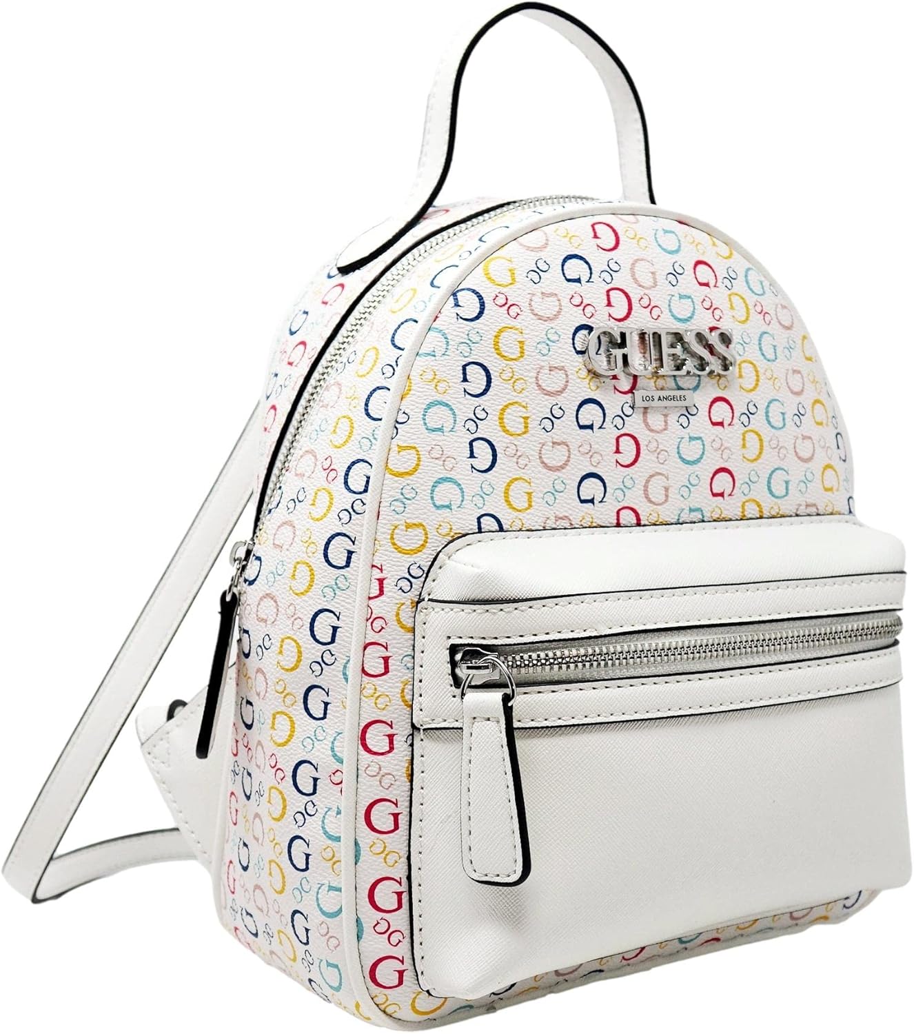 GUESS Women's Van Buren белый рюкзак с радужным логотипом
GUESS Women's Van Buren белый рюкзак с радужным логотипом