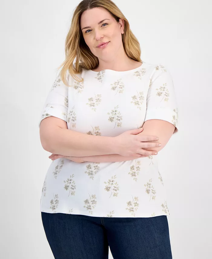 Топ с принтом и рукавом три четверти больших размеров Style & Co, мультиколор
Топ с принтом и рукавом три четверти больших размеров Style & Co, мультиколор