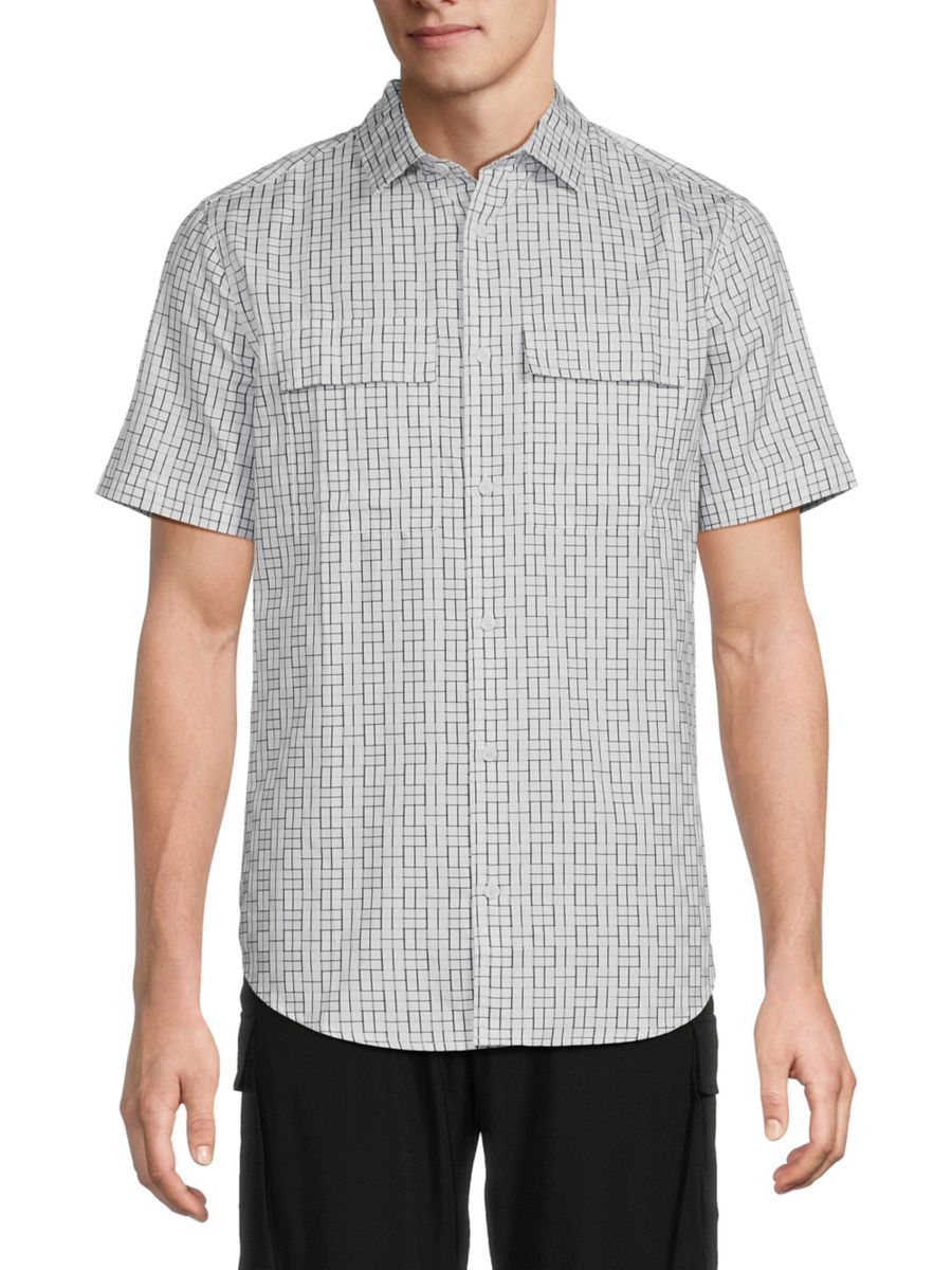 Клетчатая хлопковая рубашка Karl Lagerfeld Paris, цвет White Blue
Клетчатая хлопковая рубашка Karl Lagerfeld Paris, цвет White Blue