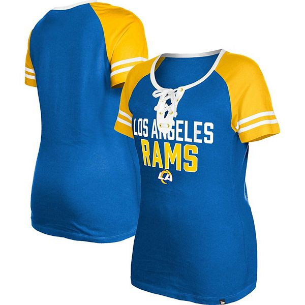 Женская футболка raglan с кружевной шнуровкой royal los angeles rams New Era
Женская футболка raglan с кружевной шнуровкой royal los angeles rams New Era