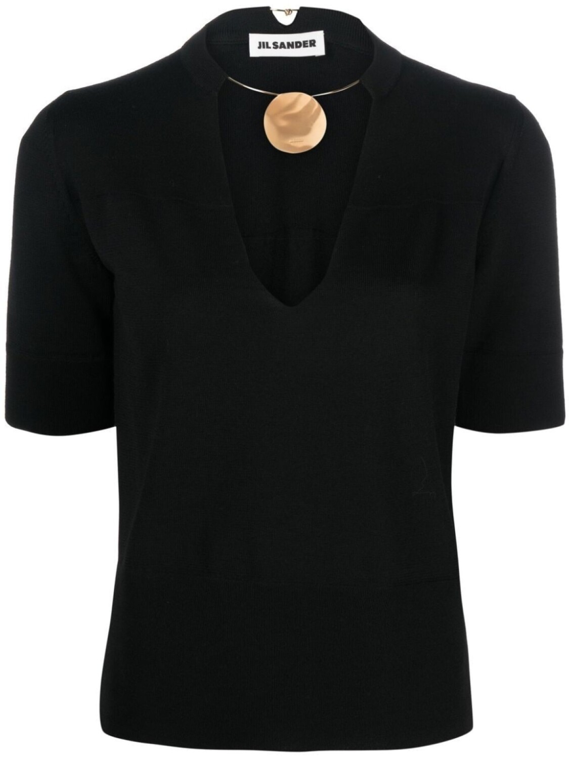 Jil Sander топ с чокером и короткими рукавами, черный
Jil Sander топ с чокером и короткими рукавами, черный