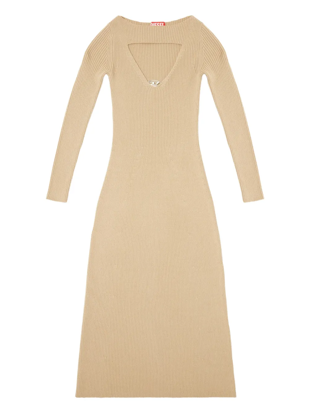 Платье миди с вырезом-замочной скважиной и рубчиком DIESEL, нейтральный
Платье миди с вырезом-замочной скважиной и рубчиком DIESEL, нейтральный