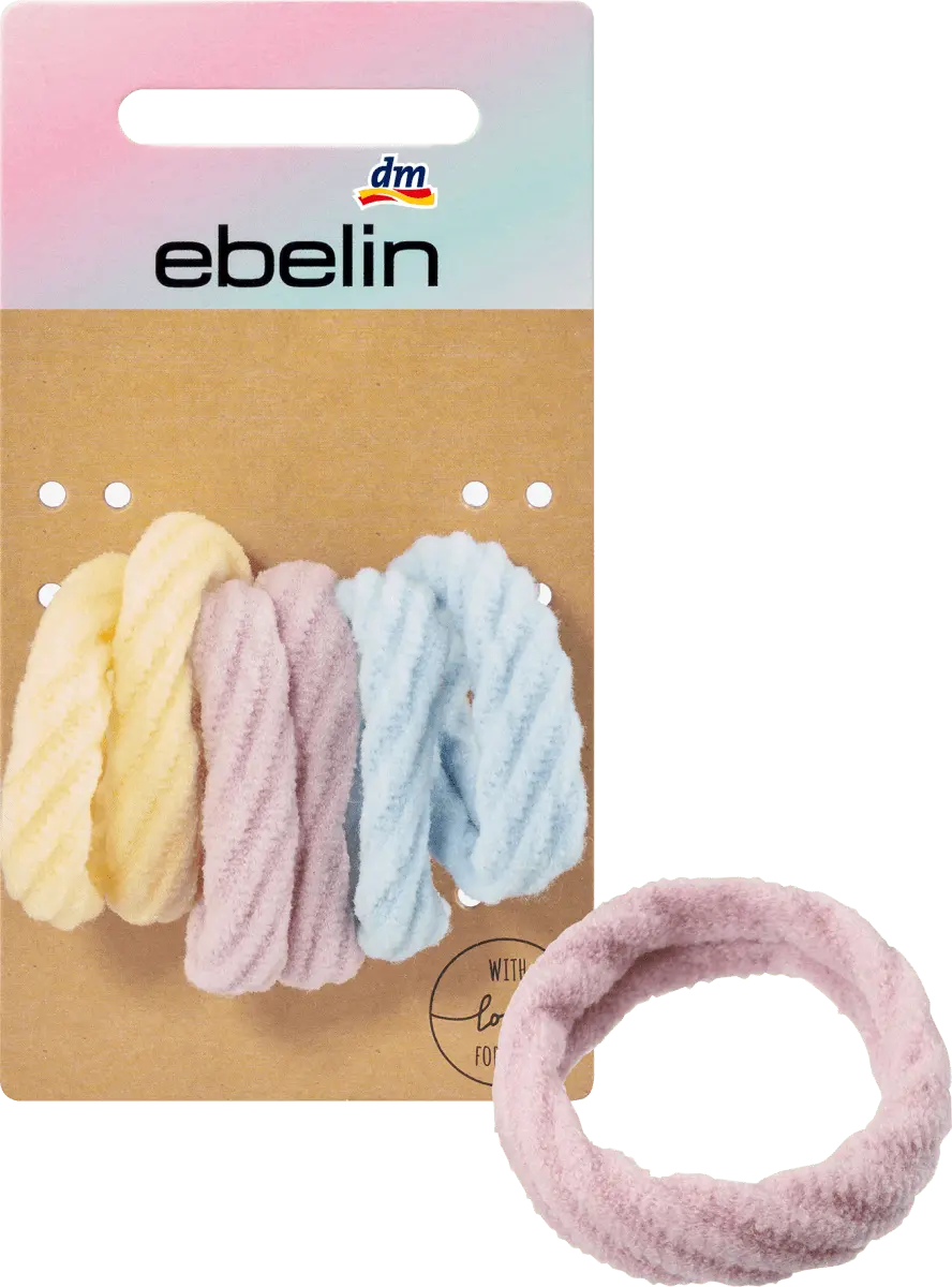 Резинки для волос нежно-желтые сиреневые синие 6 шт. ebelin 
Резинки для волос нежно-желтые сиреневые синие 6 шт. ebelin