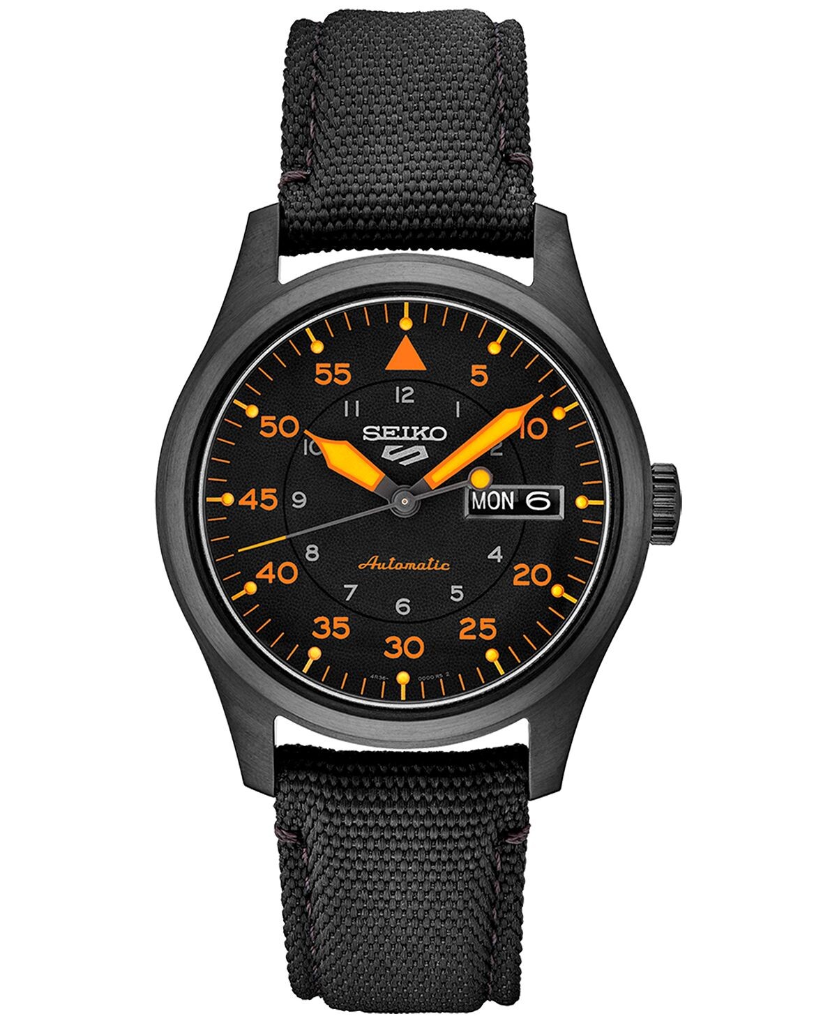 Мужские автоматические часы 5 спортивных черных нейлоновых ремешков 39 мм Seiko
Мужские автоматические часы 5 спортивных черных нейлоновых ремешков 39 мм Seiko